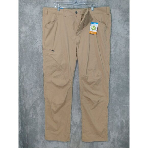 Columbia Pants Mens 42x34 Beige Silver Ridge Stretch Omni Shield High Rise - Picture 1 of 13